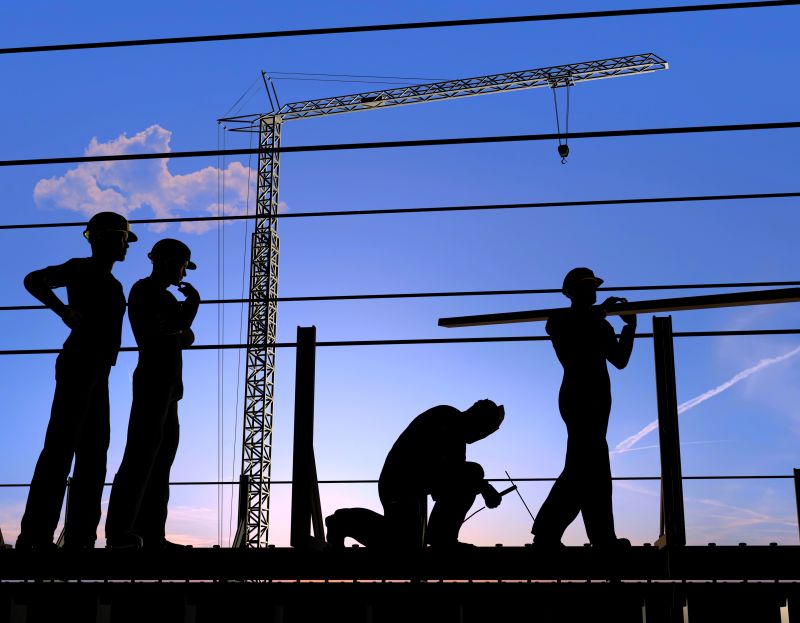 矢量卡通施工工人 建設工程的趣味視角